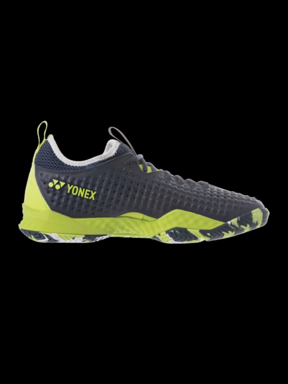 Yonex Power Cushion Fusion Rev4 7.5 Men’s Athletic Tennis Court Shoes (Lime/Navy